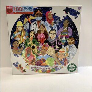 International Womens Day Round Puzzle 100 Piece Ages 5+ Gift 23" Diameter